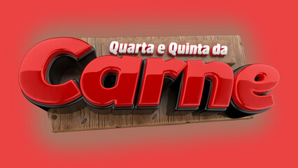 selo 3d ''quarta e quinta da carne''