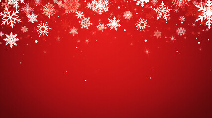 Vibrant Arafed Red Background with Snowflakes and Stars, Perfect for Generative AI Projects