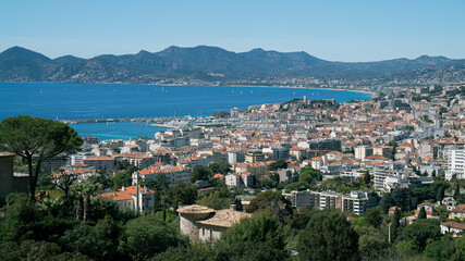 Fototapeta na wymiar Panoramic view of the city of Cannes, France