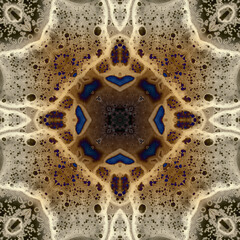 Seamless abstract square pattern. Alcohol ink in modern art. Mandala