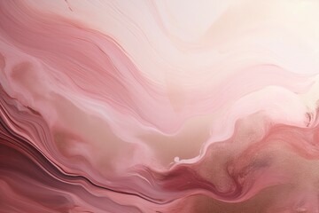 Illustration of a pink and gold painting with a white background, created using generative AI