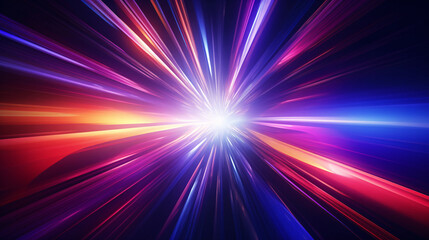 Fototapeta premium Vibrant Explosion of Colors in Close-Up Shot, Black Background - Generative AI