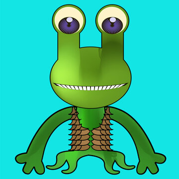 Lustige Monster, Elien Figuren, Vektor Grafik