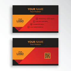 Business card or visiting card design template. ID card design.