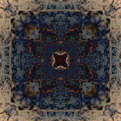 Obraz na płótnie Canvas Seamless abstract square pattern. Alcohol ink in modern art. Mandala