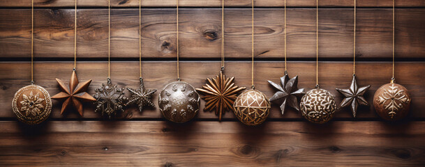 Beautifully Decorated Wooden Wall with a Variety of Ornaments, Enhanced by Generative AI