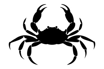 Crab silhouette isolated. Vector illustration