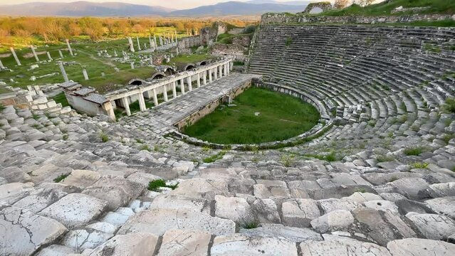Ancient theatre of Aphrodisias City. Aydin, Turkey