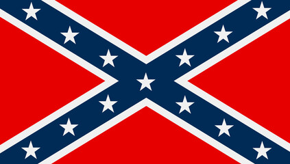 Confederate flag - vector illustration - obrazy, fototapety, plakaty