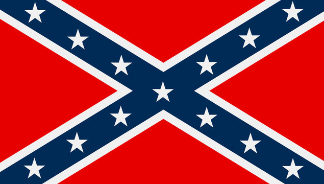 Confederate flag - vector illustration