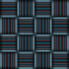 Abstract seamless woven pattern texture. Square seamless pattern. Blue Stripes. Blue indigo Lines and squares.