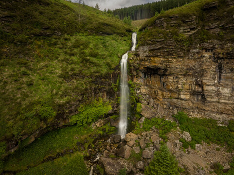 Pen-pych waterfall at Treherbert.