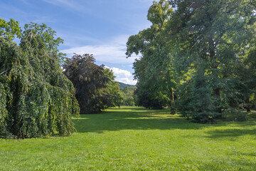 The Lichtentaler Allee in the spa park of Baden Baden _ Baden Baden, Baden Wuerttemberg, Germany.