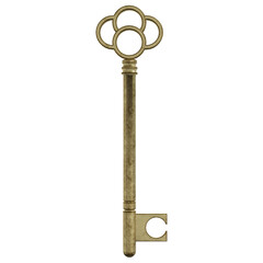 3d rendering golden ancient key isolated png