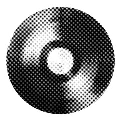 vinyl long playing record isolated retro halftone effect collage element for mixed media vintage dotted texture magazine grunge punk style