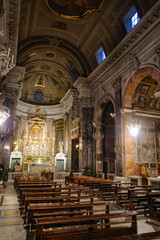 Fototapeta na wymiar Rome, Italy - 26 Nov, 2022: San Silvestro in Capite (Church of Saint Sylvester the First)
