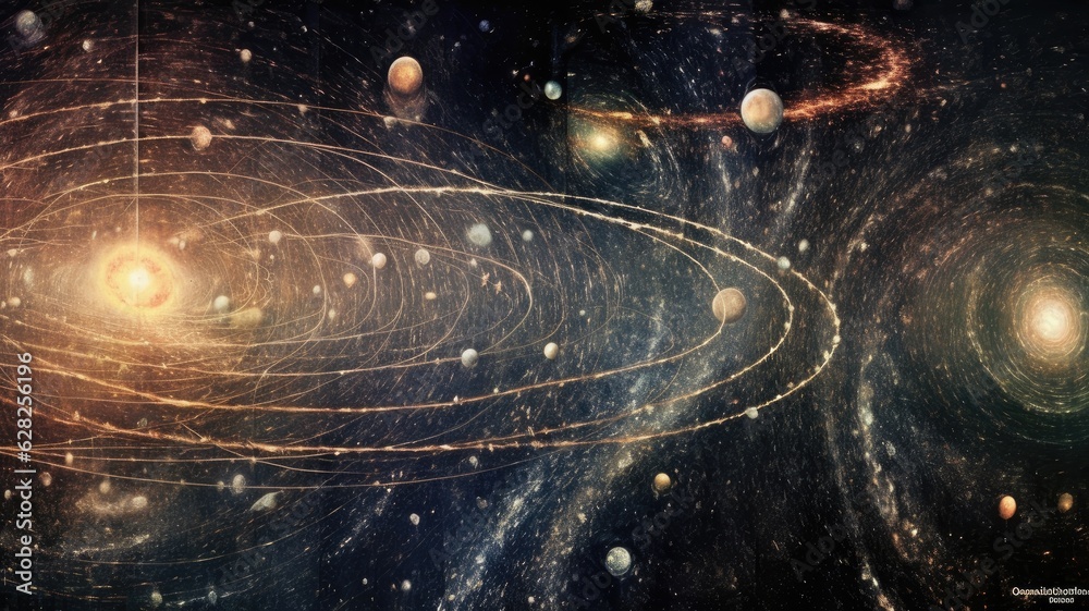 Wall mural the study of the origin, evolution, and structure of the universe as a whole