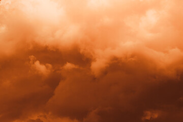 A large storm formed, powdered dust and sand on the ground were blown into the clouds, causing the orange glow to look horrible. extreme weather events. - Powered by Adobe