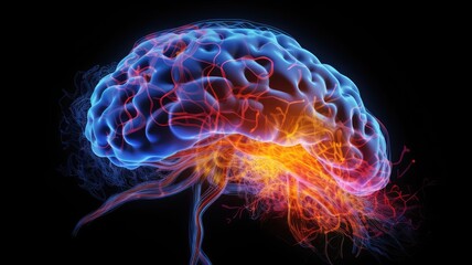 The study of how the brain supports cognitive processes, such as perception, attention, memory, and language