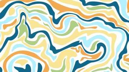 Colorful hand-drawn groovy  background