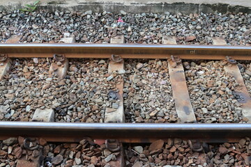 Train station in the countryside in the morning, at normal times, no one came to the service. Popular tourist service in the tourist season.