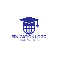 Digital School Logo Design Stock Vectors. Education logo