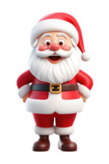 Obraz premium Santa claus character isolated on transparent background. Generative ai.