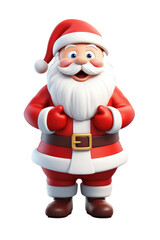 Fototapeta premium Santa claus character isolated on transparent background. Generative ai.