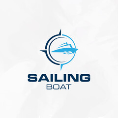 Abstract ship sail boat Logo template for your business