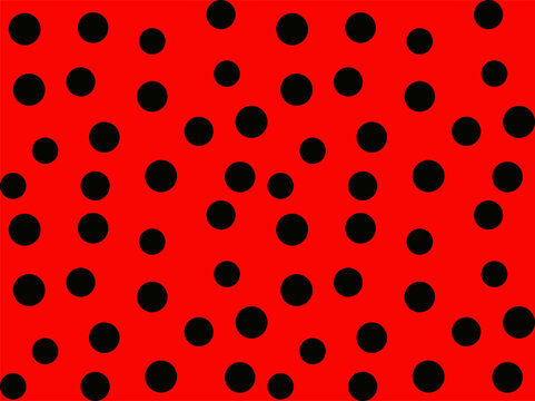 Seamless wallpaper ladybug. Vector continuous