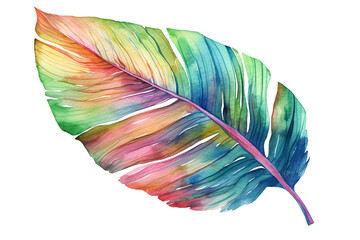 Tropical leaf hand draw illustration
