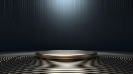 Stylish luxury elegant studio pedestal background. 3d illustration, 3d rendering.