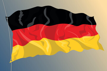 German waving flag, patriotic Germany background