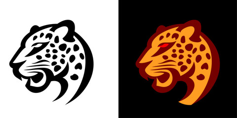 Jaguar head simple logo vector illustration , cougar , leopard logo template, icon , symbol , clip art stock vector image © VectorTrace.com