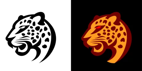 Foto op Plexiglas Jaguar head simple logo vector illustration , cougar , leopard logo template, icon , symbol , clip art stock vector image © VectorTrace.com