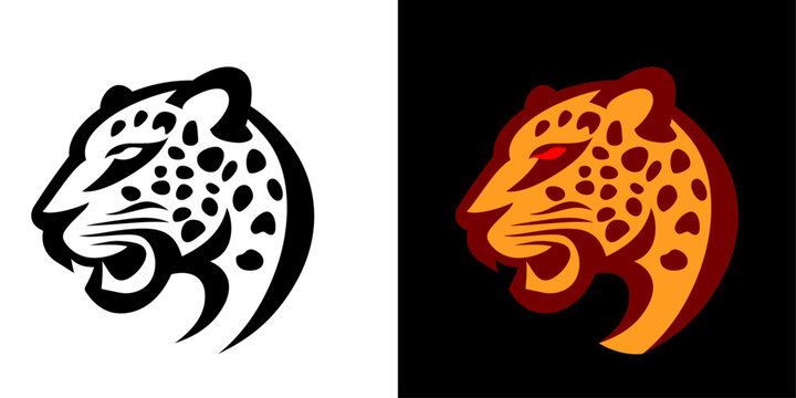 Jaguar head simple logo vector illustration , cougar , leopard logo template, icon , symbol , clip art stock vector image
