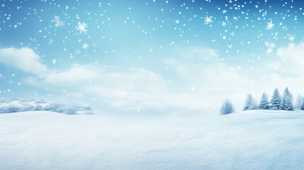 Fototapeta premium Winter background of snow and frost with free space for your decoration. Snowfall, snowflakes in different shapes and forms, snowdrifts.