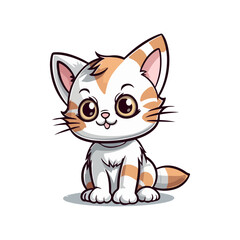 kitten baby cat cartoon vector