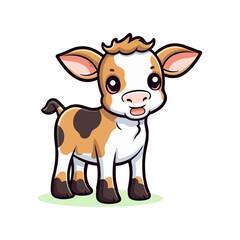 calf baby cow cute cartoon