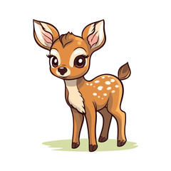 Obraz premium baby deer, mouse deer cute cartoon vector