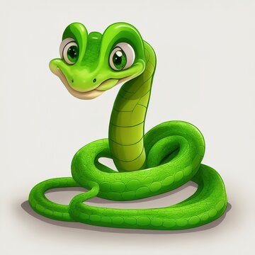 cartoon green snake illustration