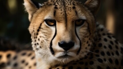 Wild african cheetah. Generative AI