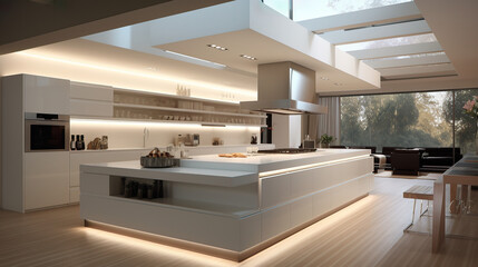 Modern design of kitchen, kitchen luxury interior