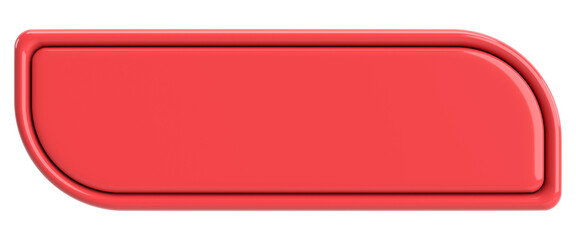 3D button. Empty button. 3D illustration.