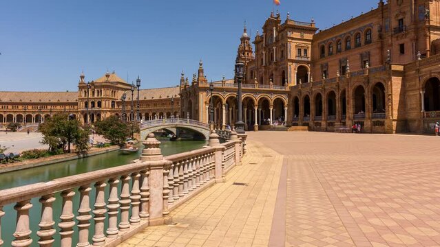 Hyperlapse de la Plaza Espa&ntilde;a en Sevilla