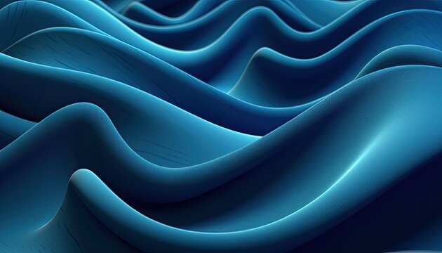 Abstract cloth fabric waves background texture wallpaper Generative AI © ABUATOP