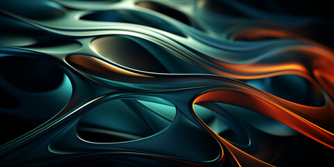 Abstract illustration, colored waves and fancy images, wallpaper, poster, art, postcard