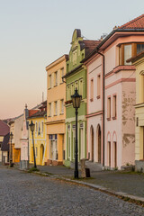 Colorful houses in Vlasim town, Czech Republic