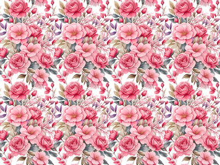 seamless pattern floral,generative ai.