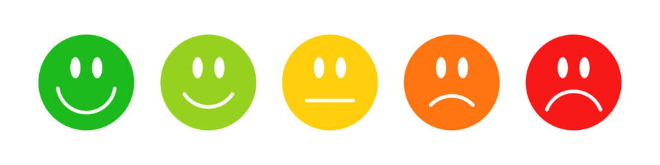 Smiley rating icon set